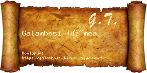 Galambosi Tímea névjegykártya